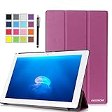 Sony Xperia Z4 Tablet Case, Pasonomi Ultra-Slim and Ultra-light PU Leather Folio Case Stand Cover With Smart Cover Auto Wake / Sleep Feature for Sony Xperia Z4 Tablet-PC 10.1 inch (Slim Series Purple)