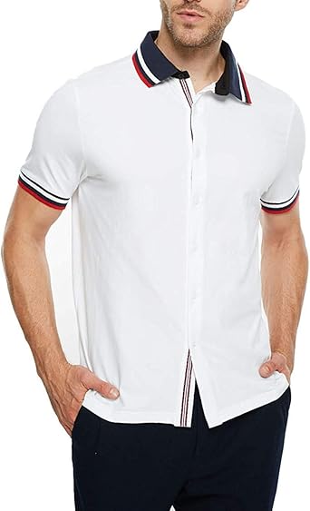 polo short sleeve button up