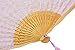 meifan Womens Multi Color Handmade Cotton Lace Folding Hand Fan (Pink)