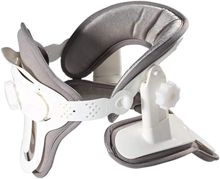 DYWOZDP Neck Traction Device, Neck Support Fixed Stretching To Relieve Neck Pain Reduce Cervical Pressure Adjustable Size Unisex Household Office