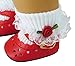 Red Dress Shoes & Rosebud Socks made for Bitty Baby Doll by Doll Clothes Sew Beautiful