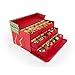 Santas Bags 3 Tray Ornament Storage Box with Dividers (Polka Dot)