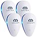 Ultrasonic Pest Repeller | Best Pest Control Ultrasonic Repellent - Set of 4 Electronic Pest Control - Plug in Home Indoor and Outdoor Repeller - Get Rid of Mosquitos, Insects, Rats, Gnats, Roaches