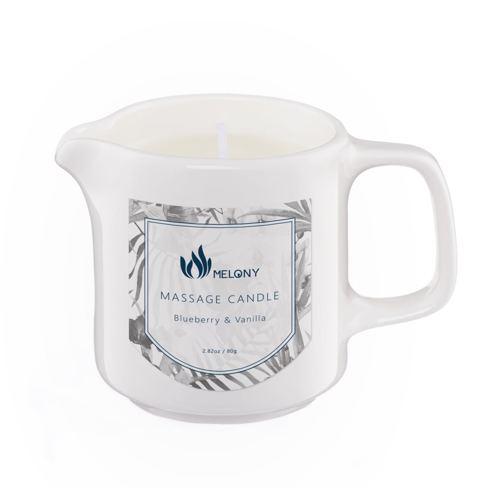 Photo 1 of MELONY Soy Massage Oil Candle | Blue & Vanilla | Low Temp | 2.82 OZ / 80G | Perfect Intensive Skin Treatment Candle | Nourishing with Almond Oil, Shea Butter & Cocoa Butter | Massage & Moisturise