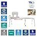Eagle Health Supplies Toilet-to-Tub Transfer Bench with Cut Out Seat, FSA/HSA Eligible Sliding Shower Chair for Elderly and Disabled, Height Adjustable Shower Seats for Adults Inside Shower, 77963