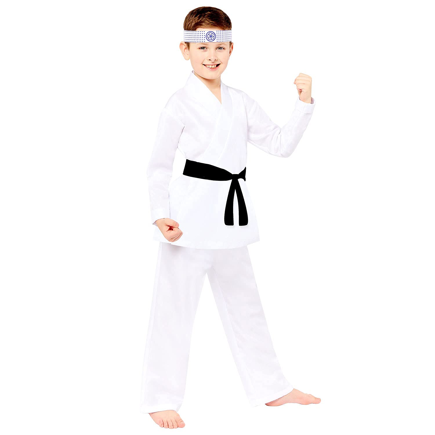 amscan (PKT) (9912060) Child Miyagi Do Karate Gi Costume (6-8yr) - Cobra Kai - [1297], White