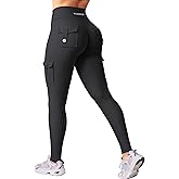 YEOREO CoreFlex Workout Cargo Leggings with Pockets for Women Hidden Scrunch Butt Lifting Leggings Gym Yoga Pants
