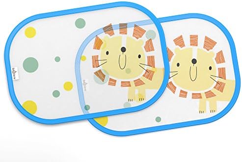 ENIMENIE - Leo The Lions EZ Cling Baby Car Window Shades (2 Pack) with UPF 30+ and UV Ray Protection