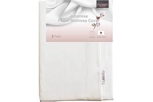 MORIRIN Zippered Cover for Japanese Futon Floor Mattress, 100% Cotton, Made in Japan, Twin, White