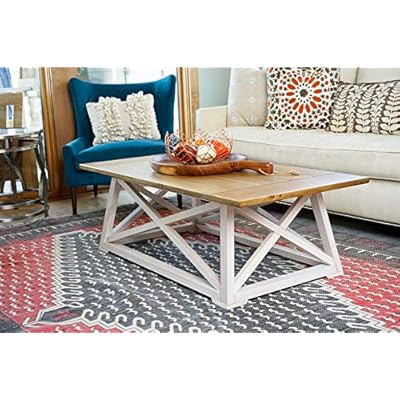 Alveare Home Fallon Coastal Coffee Table, Two-Toned 51gNuw8vKpL
