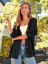 LILLUSORY Women's Cashmere Fall Cardigan 2023 Open