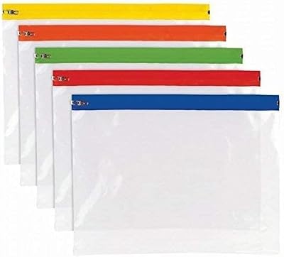 G4GADGET 15 A4 Plus Zip Pouch Document Wallet Assorted Colors Waterproof