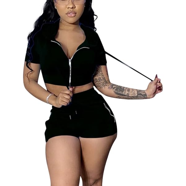 Amazon.com: Cupitool Ribbed Shorts Sets Women 2 Piece Outfits