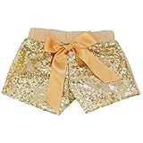 Gold Sequin Girls Shorts