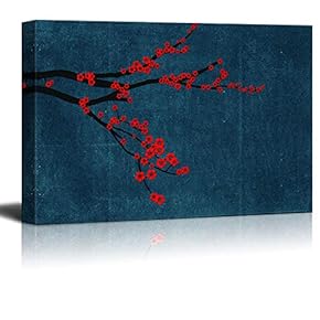 Canvas Wall Art Gorgeous Vintage Flower Pictures Home Wall Decorations for Bedroom Living Room Paintings Canvas Prints Framed - 12x18 inches