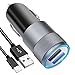 iPhone Car Charger, 3.1A Rapid Dual Port USB Car Charger with 6-feet Lightning Cable for Apple iPhone X / 8 / 8 Plus / 7 / 6s / 6s Plus 5S 5 5C SE,iPad and More