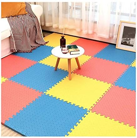 インターロックタイルフォームパズルマットクロールジムリビングルームテクスチャタイルエクササイズフォームマットホームデコレーション子供 14色 色 L サイズ 30x30x1 2cm 40pcs Akehe Org