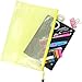 APLANET 12pcs 6-Sized Zipper Folder Mesh Document Pouches Storage Zipper Bag (6 Colors), Office Supplies, Travel Storage Bags