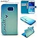 Galaxy S6 case,JanCalm [Kickstand] New Pattern Premium PU Leather Wallet [Card/Cash Slots] Flip Case Cover for Samsung Galaxy S 6Including -ONE Crystal Pen (Smile)