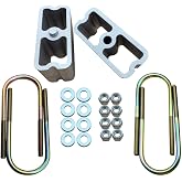 DOUQANG 3 Inch Aluminum Lowering Block Kit for Nissan 720 Hardbody 83-97 | 3 Inch Aluminum Lowering Block Kit, for Nissan 720 Hardbody 83-97, with 1/2 inch U-bolts, washers, self locking nuts
