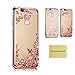 Huawei P9 Lite Secret Garden Case, Houshine Glitter Electroplate Bumper Bling Butterfly Garden Soft TPU Silicone Flip Back Cover Case for Huawei P9 Lite, Rose Gold - Pink