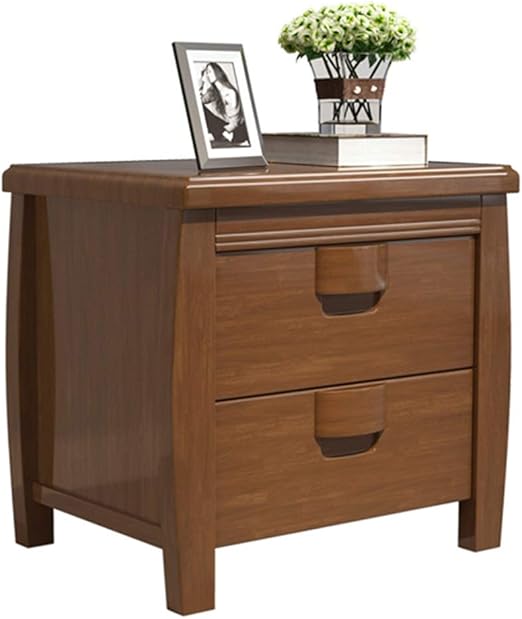Amazon Com Nn Bedside Table Rubber Wood Chinese Double Drawer