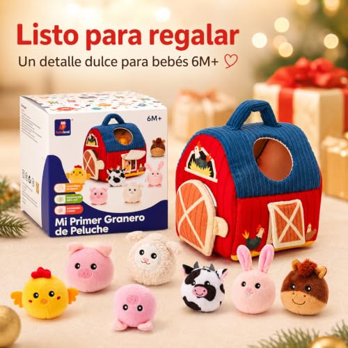 hahaland Toys Babies 6-12 Months – Animals Farm Montessori Toys Children 1 Year – Interactive Sensory Soft Toy Gift Baby 6 9 12 Months Boy Girl