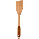 LorisArm 12" inch Bamboo Spatula Turner, Solid Kitchen Spatula Turner, Egg Scraper, Wood Cooking Utensil, Kitchen Spatulas for Baking, Flipping, Serving, Scraping & Turning.