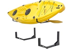 Wallmaster Kayak Storage Hooks Hangers, Adjustable Kayak Garage Storage Rack Wall Mount Heavy Duty Hooks for Canoe, Kayak, Paddle Board, Surfboard, Snowboard