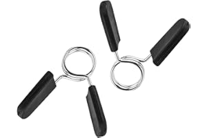 EASTYGOLD Barbell Spring Clip Dumbbell Clamps Circlip Collars 1 Inch Weight Bars Clips Fitness Weightlifting Lock Buckle for Standard Bar Barbell Strength Training Gym Accessory
