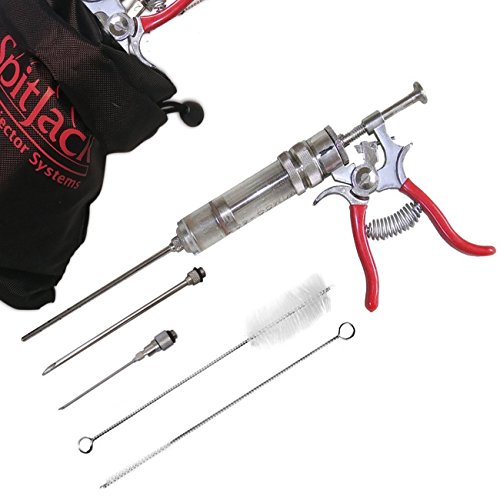 The SpitJack Magnum Meat Injector Gun 3 Needles MINI. Food Flavor