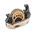 LL Home 3 Black Bears Canoeing Coaster Set - 4 Coasters Rustic Cabin Canoe Cub Decor (Multicolor) (Multicolor)
