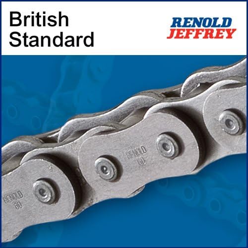 Renold 10B BRITISH STD CONN LINK SC - Connecting Link - 10B/5/8 in Pitch, Spring Clip, 1 Strand, Steel, 10.16 mm Roller Dia, Pack of 15