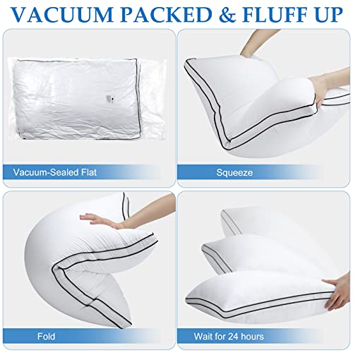 DolceLuna Pillows Standard Size Set of 2, Bed Pillows for Sleeping 2