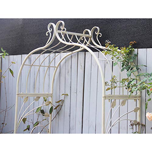 AAQQ Rosenbogen aus Metall, Blumen im Freien Gartenbogengitter, Robuste Gartenlaube aus Metall für Kletterpflanzen… – Bild 4