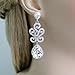 EVER FAITH Art Deco S-Shape Teardrop Pierced Dangle Earrings Flawless Zircon
