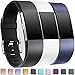 Wepro Bands Replacement for Fitbit Charge 2 HR, Buckle, Black, White, Navy Blue Colors, Small