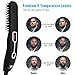 Cayzor Beard Straightener Comb for Men – Upgraded Professional Electric Mens Beard Straightening Heated Brush Portable Anti-scald 5 Adjustable Temperatures & LCD Display with Carrying Bagthumb 2