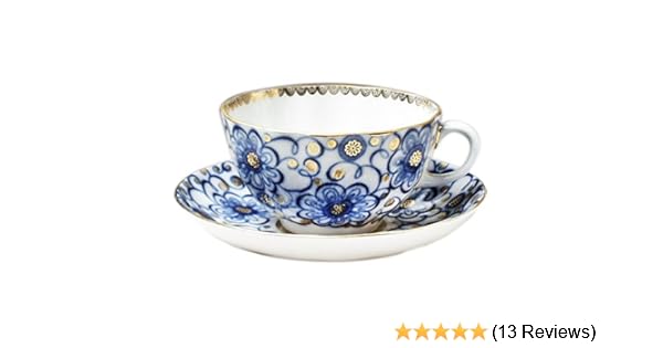 Amazon Com Imperial Lomonosov Porcelain Teacup And Saucer Set
