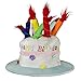 Windy City Novelties LED Light-Up Happy Birthday Cake Hat – Flashing Candle Party Hat for Kids’ Birthdays & Celebrations