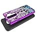Zase Case Compatible Samsung Galaxy S9+ Plus, Galaxy S9 Plus Case Dual Layer Protection [Jewel Rhinestone] Shockproof Slim Hard Shell Sparkly Crystal [Bling Diamond] (Purple Blue Mandala Flower)