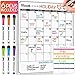 Magnetic Calendar for Fridge Set of 3 13”x17” Vertical Magnetic Fridge Calendar Dry Erase, Weekly Planner to-do List Family Calendar with 6 Dry Erase Pens by Mommy Marvel