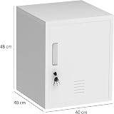 JINGUR White Metal Storage Locker Cabinet with Locking Door and Adjustable Shelf view 3