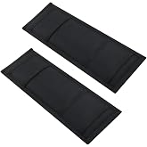 2 Pack Universal Tie Down Strap Protector Sleeve Ratchet Strap Protector Sleeve for Boat, Trailers, Jetski, Waverunner Black 4 x 12 Inches