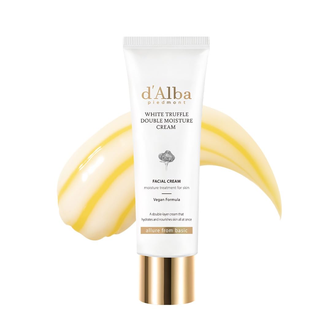 d'alba White Truffle Double Moisture Cream, Vegan Moisturizer, Nourishing and Firming Dual Formula in ONE tube, Korean skincare (60ml) — image 1