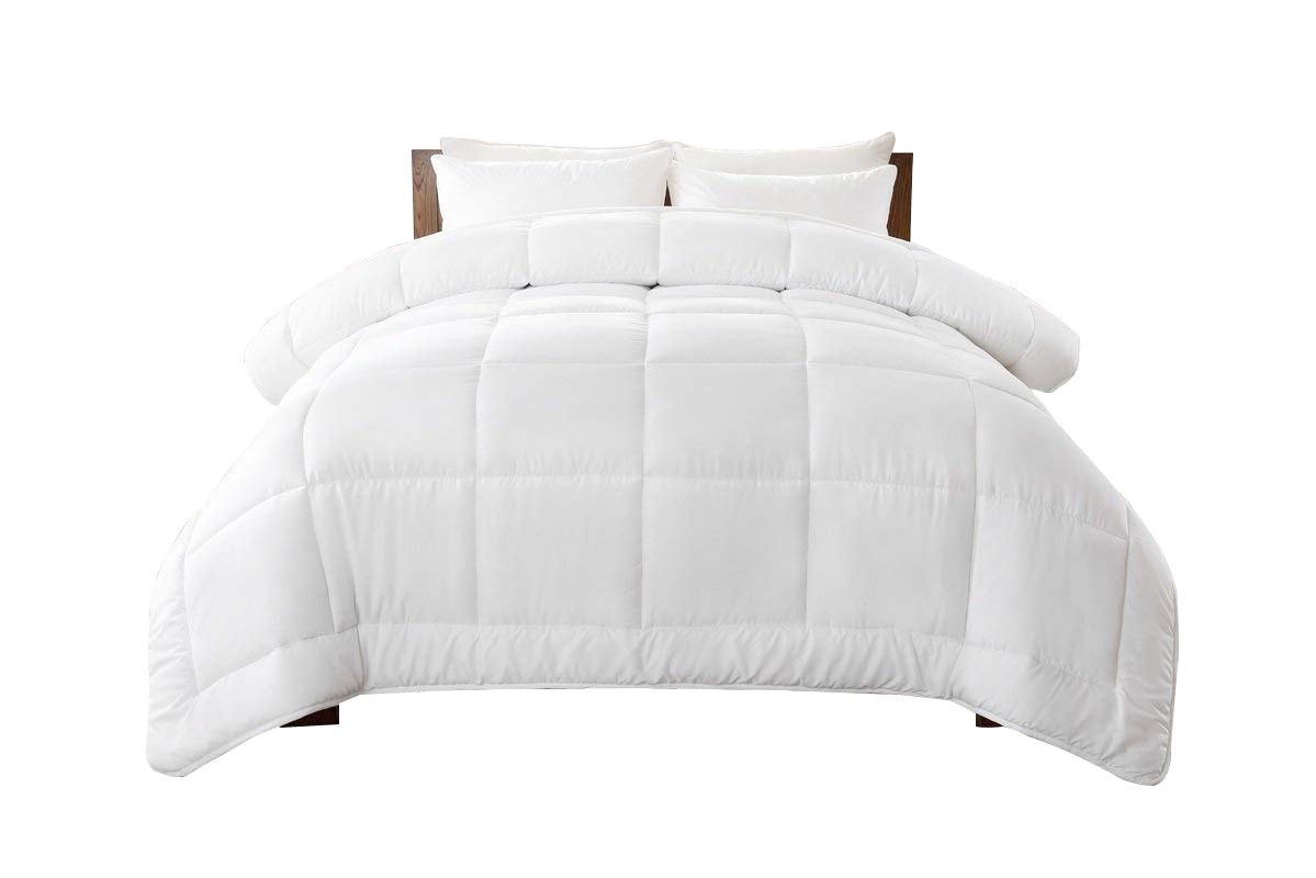 The Great American Store All Season Fluffy Down Alternative King Size Comforter 102 x 90, Box Stitched, Light Weight & Comfortable Duvet Insert (650 GSM)