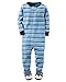 Carter's Baby Boys' Snug Fit Cotton Footie Pajamas (5T, Blue Stripe 