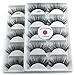 3D Mink False Eyelashes LASGOOS 100% Siberian Mink Luxurious Fluffy Volume Messy Cross Light Weight Long 5 Pairs x 2 Wholesale Fake Eye Lashes A11