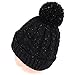 Paragon Winter Warm Knit Skull Hat Beanie Cap Fleece Lining Thick Slouchy Cable with pom