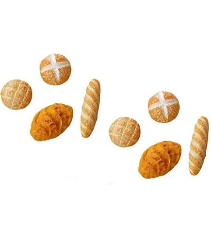 Lot De 10 Accessoires Miniature De Cuisine En Résine – Gâteaux Et Pains Réalistes Pour Maison De Poupée, Jouet D'Imitation Et Décoration